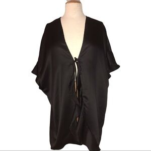 Victoria’s Secret Black Satin Kimono Robe A